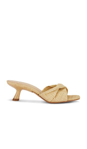 RAYE Avital Sandal in Neutral | Natural Raffia Heeled Sandals for Women
