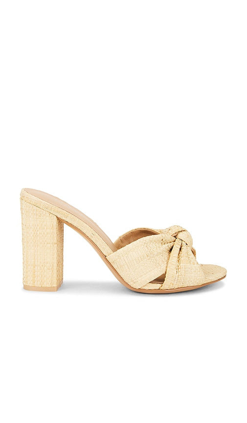 RAYE Beatriz Sandal in Neutral | Raffia Heeled Sandals for Women