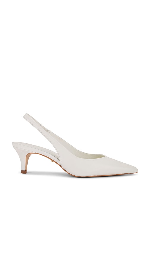 RAYE Calista Slingback in White | White Sling Back Heels for Women