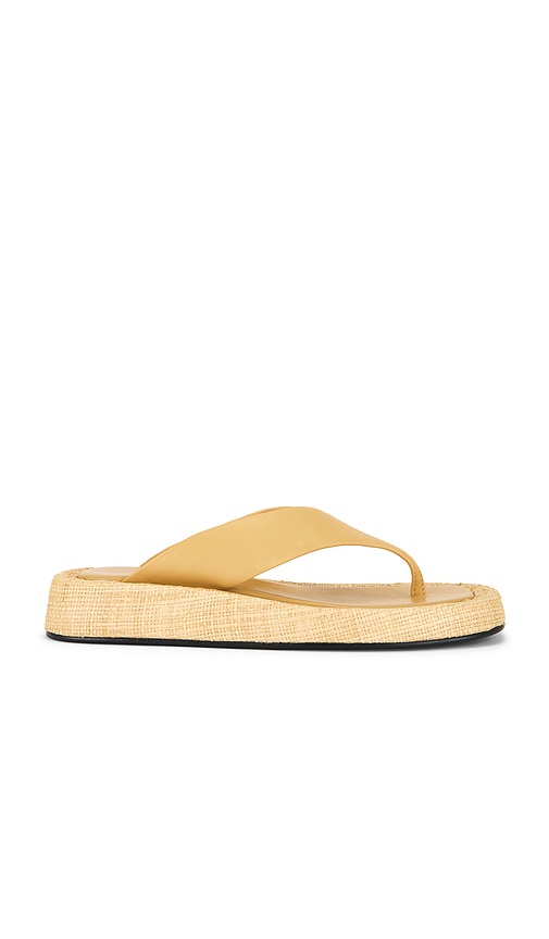 RAYE Chris Sandal in Tan | Raffia Platform Sandals for Women