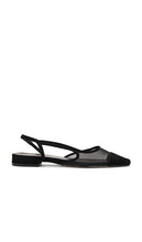 RAYE Dorit Flat in Black | Black Mesh Black Flats for Women