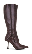 RAYE Eden Overlay Boot in Chocolate | Chocolate Brown Knee-High Boots for Women