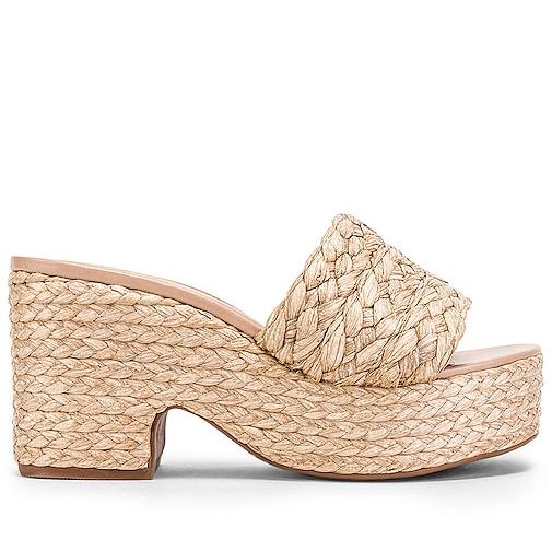 RAYE Gable Wedge in Beige | Natural Wedge Sandals for Women