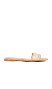 RAYE Hillie Sandal in Neutral | Natural Mesh Flat Sandals for Women