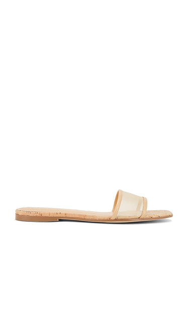 RAYE Hillie Sandal in Neutral | Natural Mesh Flat Sandals for Women