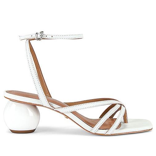 RAYE Horizon Heel in White | White Open Toe Heels for Women
