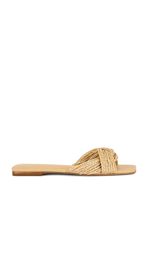 RAYE Keene Flat in Neutral | Raffia Flat Sandals for Women
