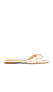 RAYE Keene Sandal in Ivory | Ivory Flat Sandals for Women
