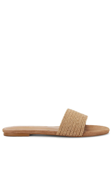 RAYE Lilou Sandal in Neutral | Natural Flat Sandals for Women