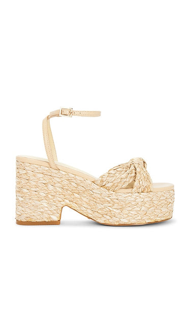 RAYE Lin Sandal in Neutral | Natural Wedge Sandals for Women