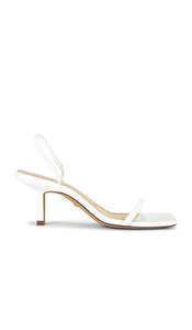 RAYE Linz Sandal in White | White Open Toe Heels for Women