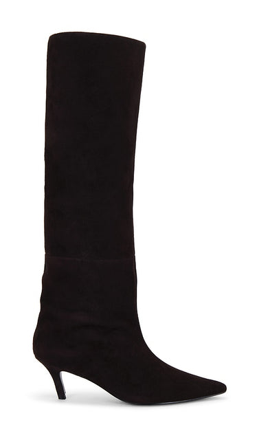 RAYE Liri Boot in Chocolate | Chocolate Brown Heeled Boots for Women