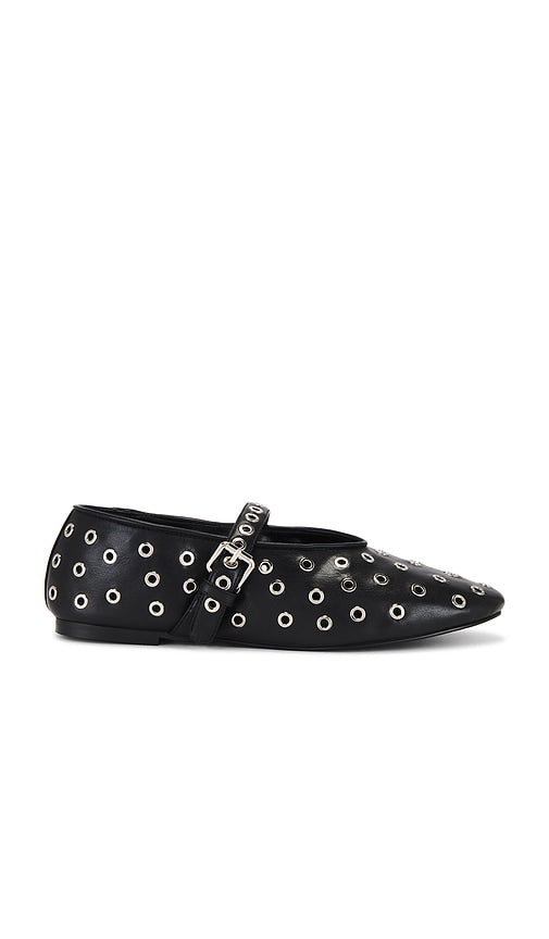 RAYE Oriya Flat in Black | Black Black Flats for Women