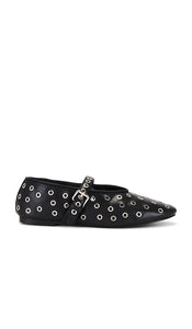 RAYE Oriya Flat in Black | Black Black Flats for Women