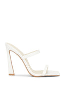 RAYE Pauline Heel in White | White Nappa Heeled Sandals for Women