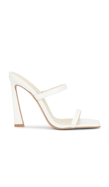RAYE Pauline Heel in White | White Nappa Heeled Sandals for Women