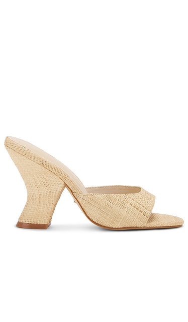 RAYE Payton Wedge in Neutral | Raffia Heeled Sandals for Women