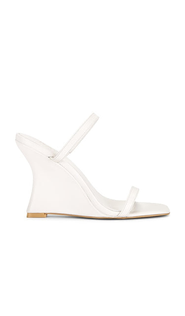 RAYE Peretti Sandal in Ivory | Ivory Wedge Sandals for Women