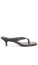 RAYE Perla Kitten Heel in Black | Black Flip Flop Sandals for Women