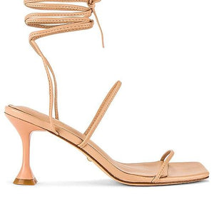 RAYE Roo Heel in Beige | Nude Heeled Sandals for Women