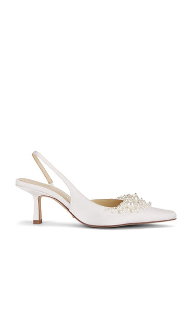 RAYE Serena D'orsay in Ivory | Ivory Heeled Sandals for Women