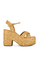 RAYE Wallis Platform in Neutral | Raffia Platform Sandals for Women