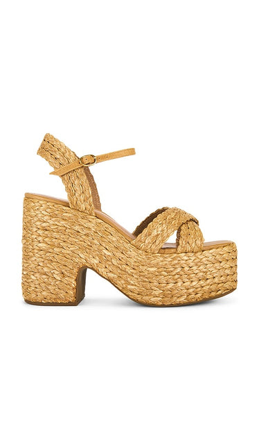 RAYE Wallis Platform in Neutral | Raffia Platform Sandals for Women