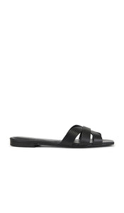 RAYE x Emma Rose Almodovar Flat in Black | Black Flat Sandals for Women