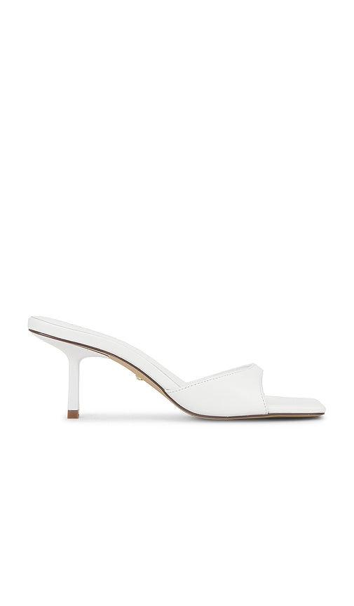 RAYE x Emma Rose Jocey Mule in White | White Nappa Open Toe Mules for Women