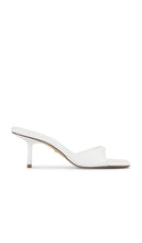 RAYE x Emma Rose Jocey Mule in White | White Nappa Open Toe Mules for Women