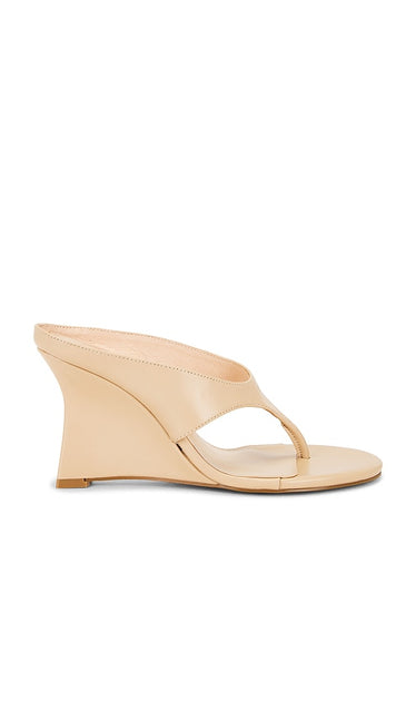 RAYE x Yhasmina Ferrara Jenna Wedge in Nude | Nude Wedge Sandals for Women