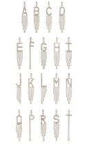 retrofete Alphabet Earring in Metallic Silver