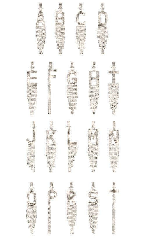 retrofete Alphabet Earring in Metallic Silver