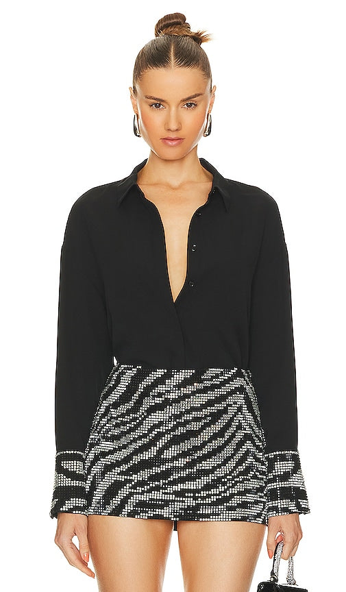 retrofete Andrea Shirt in Black - retrofete Chemise Andrea en Noir - Retrofete Andrea 黑色衬衫 - retrofete Andrea Shirt in Schwarz - Retrofete 안드레아 셔츠 - retrofete Andrea Camicia in nero