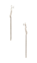 retrofete Anthurium Crystal Drop Earring in Metallic Silver