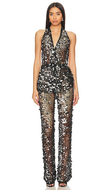 retrofete Cali Jumpsuit in Black - combinaison rétrofete Cali en noir - 黑色复古 Cali 连身裤 - retrofete Cali Jumpsuit in Schwarz - Retrofete Cali 점프수트 - Tuta Cali retrofete in nero