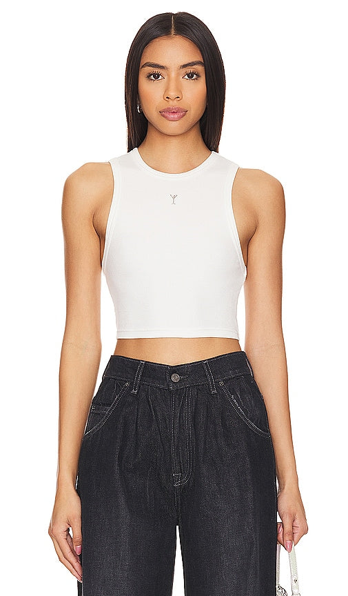 retrofete Clea Tank in White - Débardeur Clea rétrofete en blanc - 白色复古 Clea 背心 - retrofete Clea Tank in Weiß - Retrofete 클리 탱크탑 화이트 색상 - retrofete Clea Tank in bianco