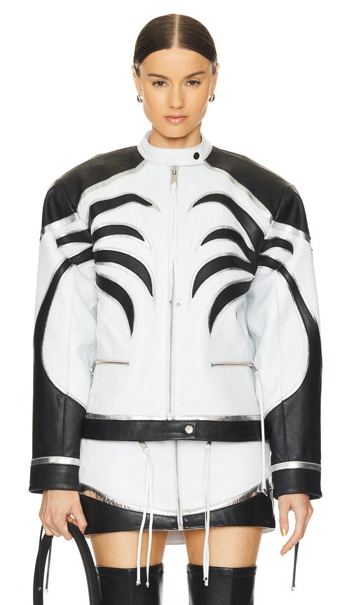 retrofete Givana Leather Jacket in White