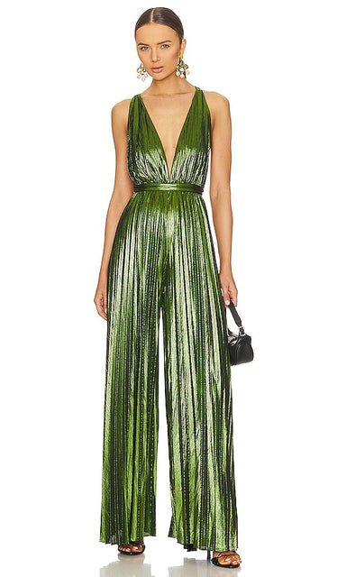 retrofete Graciane Jumpsuit in Green - retrofete Combinaison Graciane en Vert - 绿色 Retrofete Graciane 连身裤 - retrofete Graciane Jumpsuit in Grün - Retrofete Graciane 점프수트 - Tuta Graciane retrofete in verde