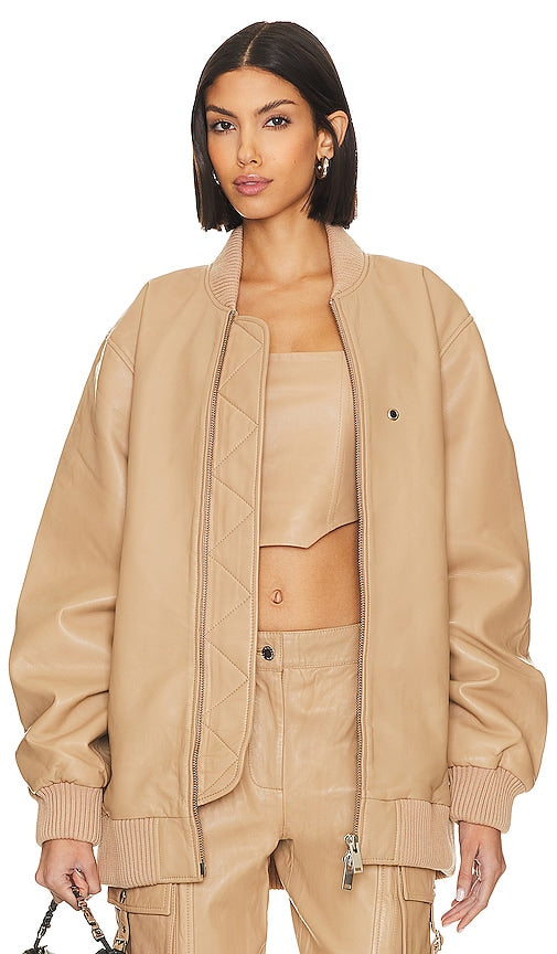 retrofete Halle Jacket in Tan - veste rétrofete Halle en beige - Retrofete Halle 黄褐色夹克 - retrofete Halle Jacke in Hellbraun - Retrofete 할리 재킷 - Giacca retrofete Halle color marrone chiaro