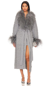 retrofete Jenna Cardigan in Grey - retrofete Cardigan Jenna en Gris - 复古 Jenna 灰色开衫 - retrofete Jenna Cardigan in Grau - Retrofete Jenna 가디건 그레이 색상 - retrofete Jenna Cardigan in grigio