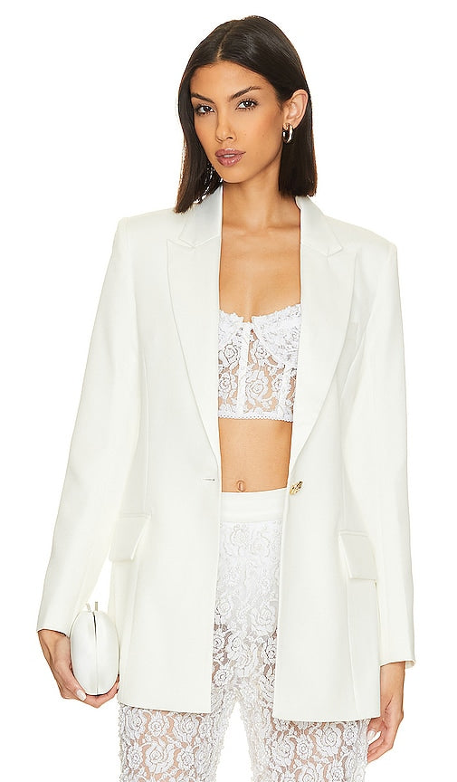 retrofete Kristen Blazer in White - retrofete - Blazer Kristen en blanc - 复古 Kristen 白色西装外套 - retrofete Kristen Blazer in Weiß - Retrofete Kristen 블레이저 화이트 색상 - retrofete Kristen Blazer in bianco