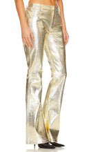 retrofete Lynx Leather Pant in Metallic Gold
