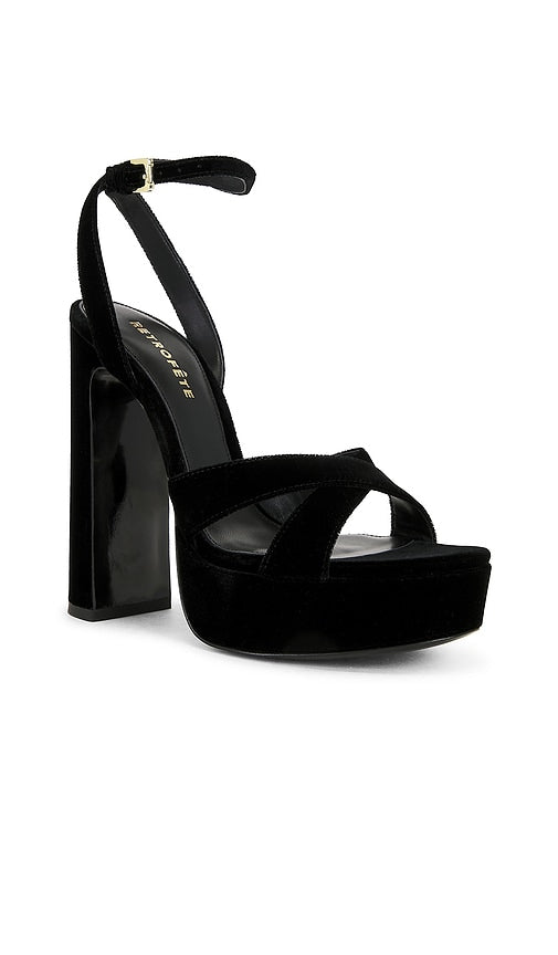 retrofete Melodia Platform Sandal in Black
