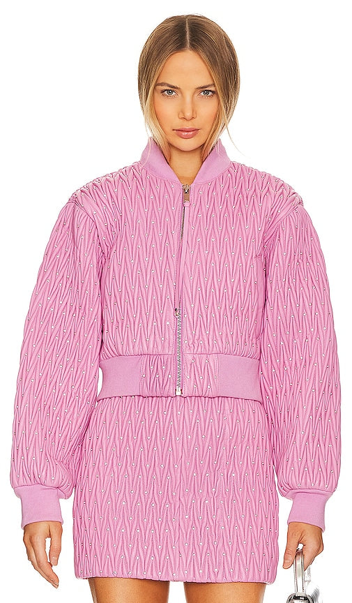 retrofete Morgana Leather Jacket in Pink