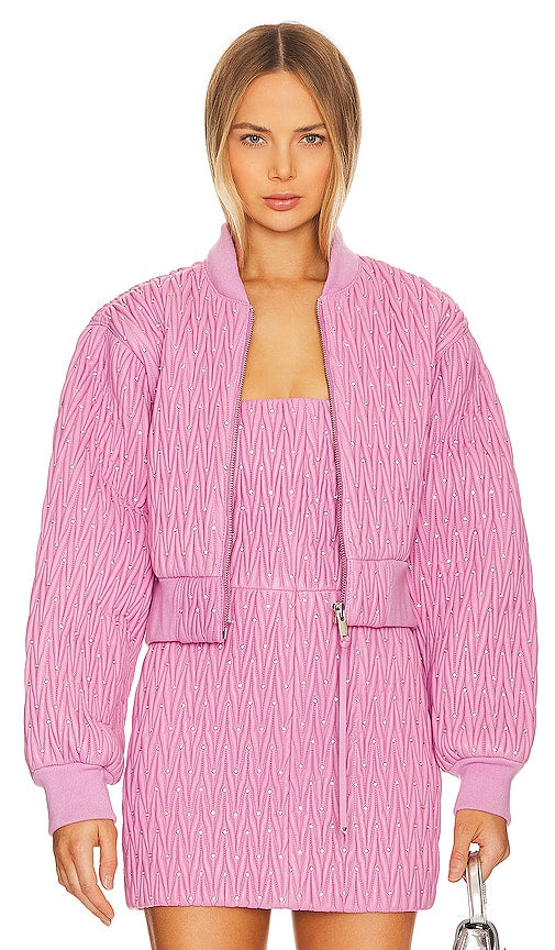 retrofete Morgana Leather Jacket in Pink - retrofete Morgana - Veste en cuir rose - Retrofete Morgana 粉色皮夹克 - retrofete Morgana Lederjacke in Rosa - Retrofete 모르가나 가죽 자켓 - Retrofete Giacca in pelle Morgana in rosa