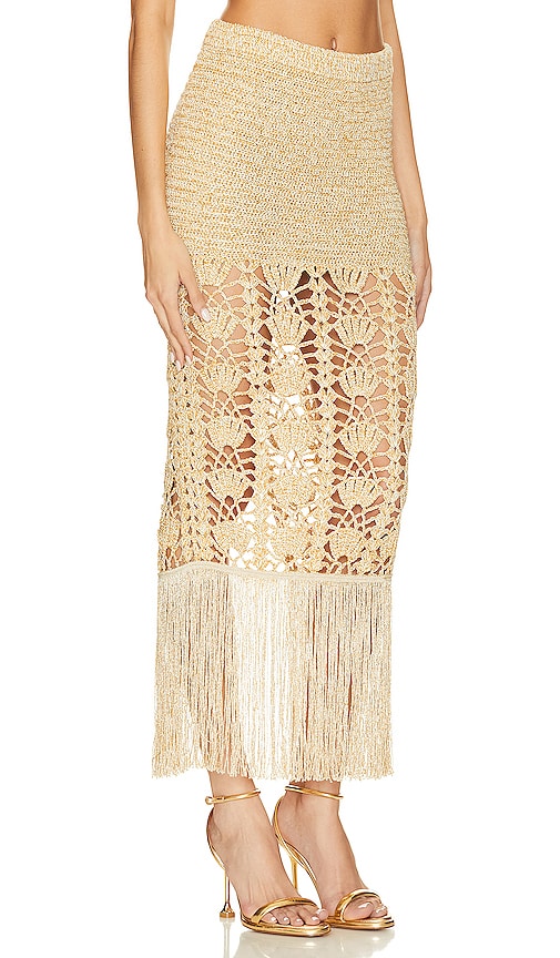 retrofete Naida Skirt in Metallic Gold