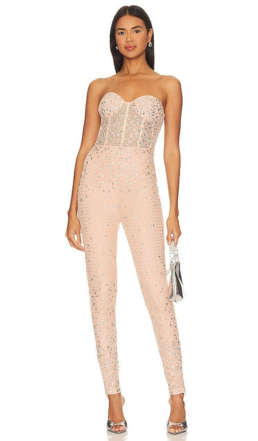 retrofete Vegas Jumpsuit in Blush - combinaison rétrofete Vegas en Blush - 复古 Vegas 腮红连身裤 - retrofete Vegas Jumpsuit in Blush - Retrofete 베가스 점프수트 - retrofete Vegas Tuta in Blush