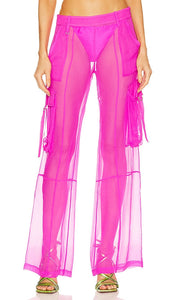 retrofete Viviane Silk Pant in Fuchsia - retrofete Pantalon en soie Viviane en Fuchsia - Retrofete Viviane 紫红色丝绸长裤 - retrofete Viviane Seidenhose in Fuchsia - Retrofete Viviane 실크 팬츠 - retrofete Viviane Silk Pant in fucsia