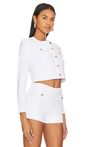 retrofete Yolanda Cardigan in White